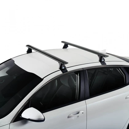 Aerodynamische Aluminium-Dachträger, schwarz