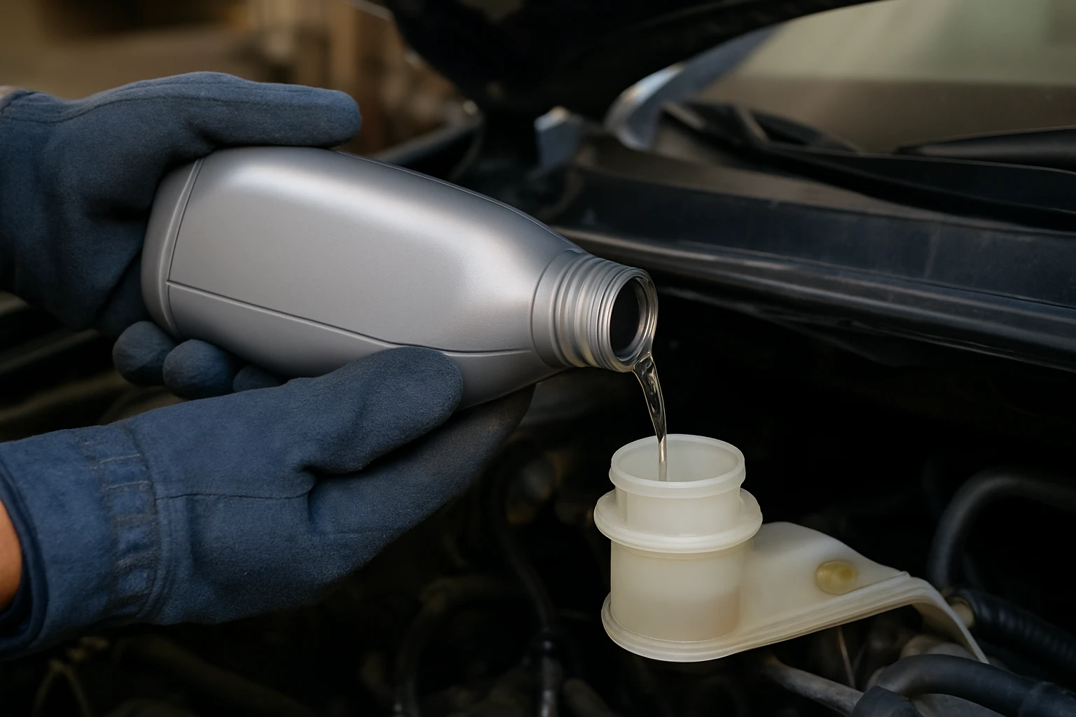 Bremsträger Befüllen Das Flüssigkeitsreservoir