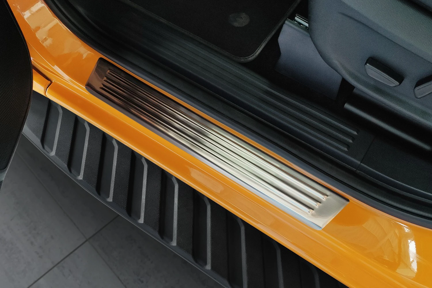 Einstiegsleisten, Edelstahl, Silber