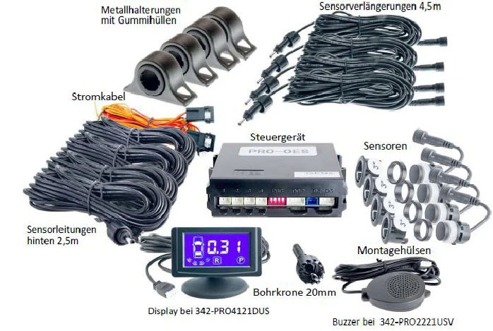 Einparkhilfe hinten mit Display, für Pick-Up