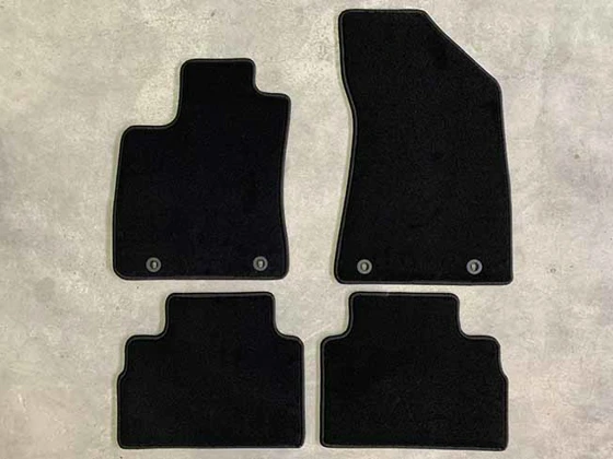 Textilmattensatz, Velours, 4-teilig